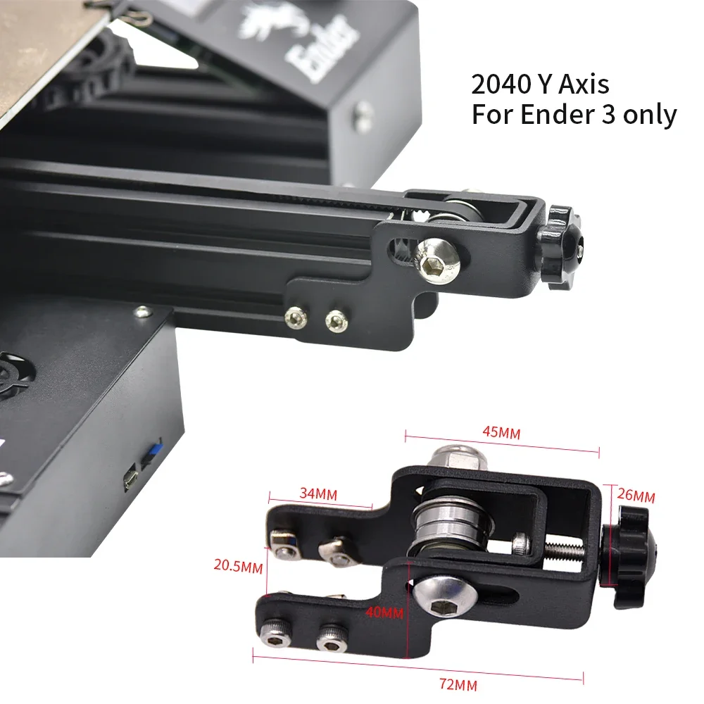 Für Creality Ender 3/CR10 Riemenspanner, 2040 Y-Achse und 2020 X-Achse Synchronriemen Spannungs- und Richtenvorrichtung 3D-Drucker – Detail 3