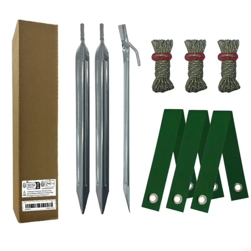 D5BE Heavy Duty Stakes Supports for Anchoring Newly Planted Trees Garden Accessory Against Bad Weather Straightening Leaning