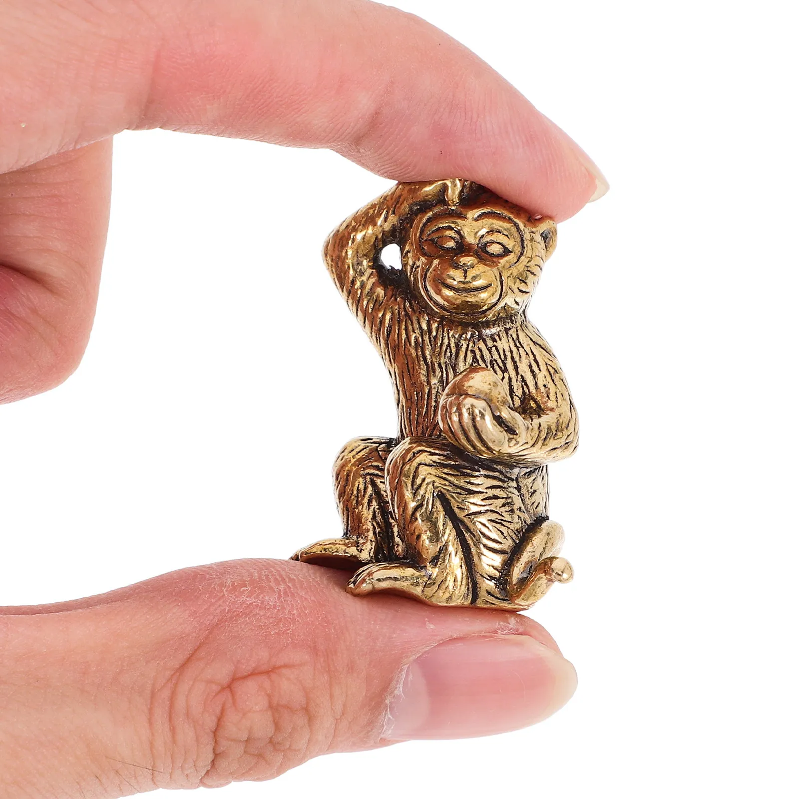Sun Wukong Copper Statue Monkey King Heroic Sculpture Desktop Decoration Home Decor Living Room Tabletop Ornament Small Shelf