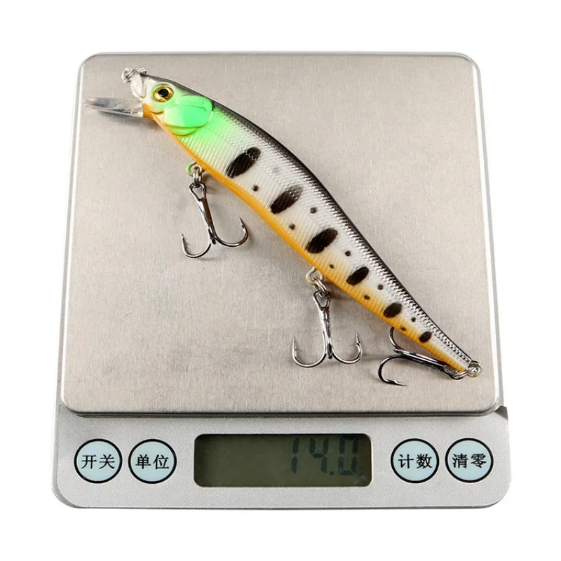 120mm 15g Top Water Minnow Lure Hard Crankbait Wobbler 3D Eyes Artificial Bait for Predator Fish Fishing