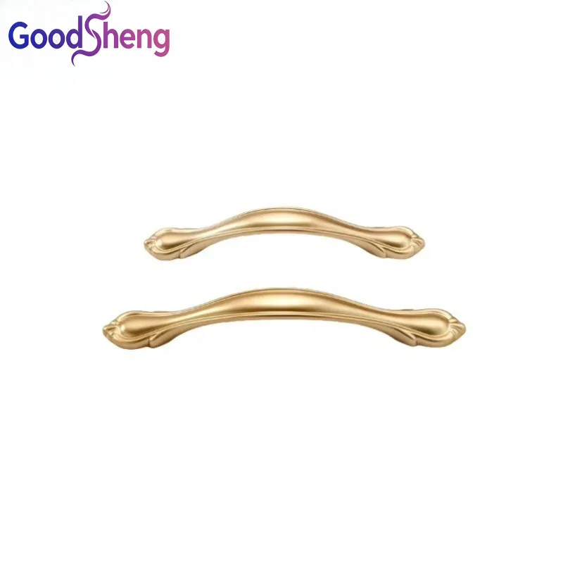 GOODSHENG Brushed Brass Cabinet Pulls Aluminum Alloy Modern Hardware Handle Cabinet for Kitchen Dresser Cupboard Bathroom Pulls