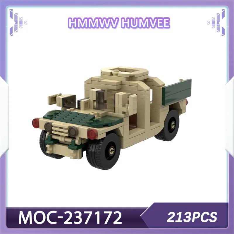 

Building blocks set HMMWV Humvee Basic Humvee car model Military truck MOC-237172 bricks Christmas gift