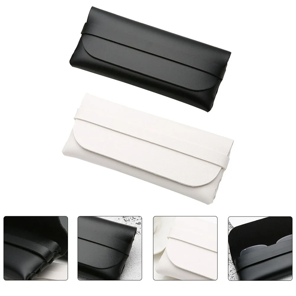 

2Pcs Glasses Protector Case Portable Stylish PVC Eyeglasses -Resistant Storage Eyeglasses Case