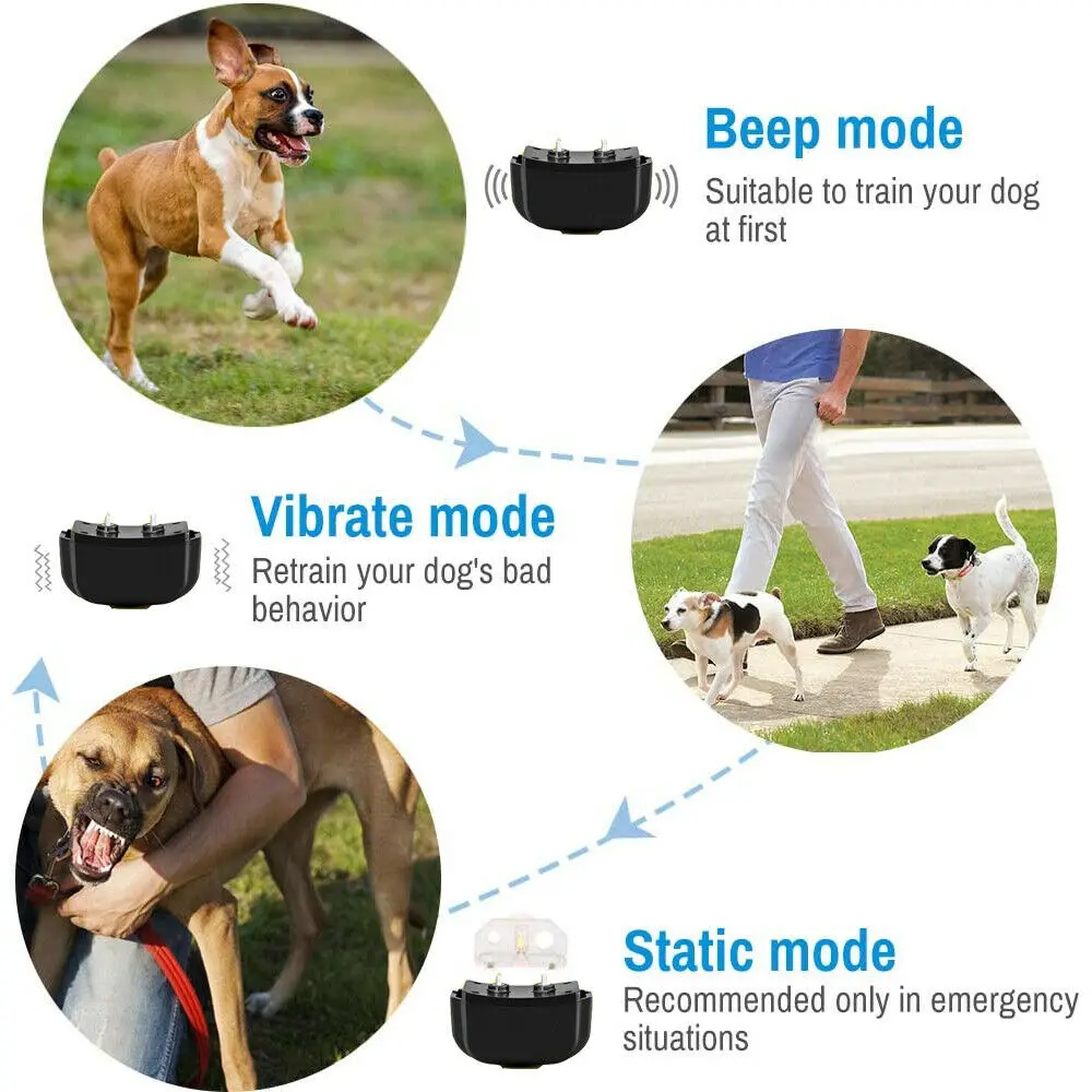 300m Remote Rechargeable And Waterproof Electronic Dog Training Collar With LCD Display for Pet Dog Stop Barking Collars 998DR