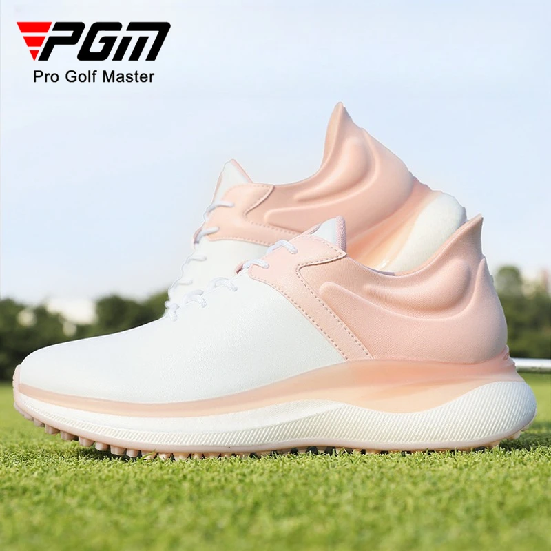 PGM zapatos de golf para mujer impermeables, antideslizantes laterales, acolchados, zapatillas deportivas de rebote XZ440