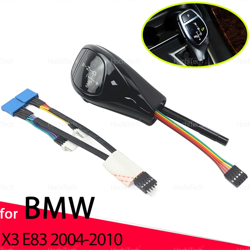 

Для BMW X3 E83 2004 2005 2006 2007 2008 2009 2010 Ручка переключения передач с большим пальцем Высококачественная светодиодная ручка переключения передач Модификация Plug and Play