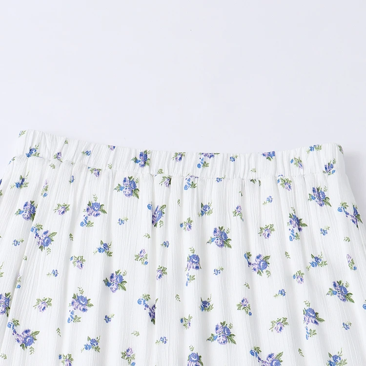 

Хлопковая шелковая юбка с высокой талией, летняя новая женская модная универсальная хлопковая длинная юбка с эластичной резинкой на талии