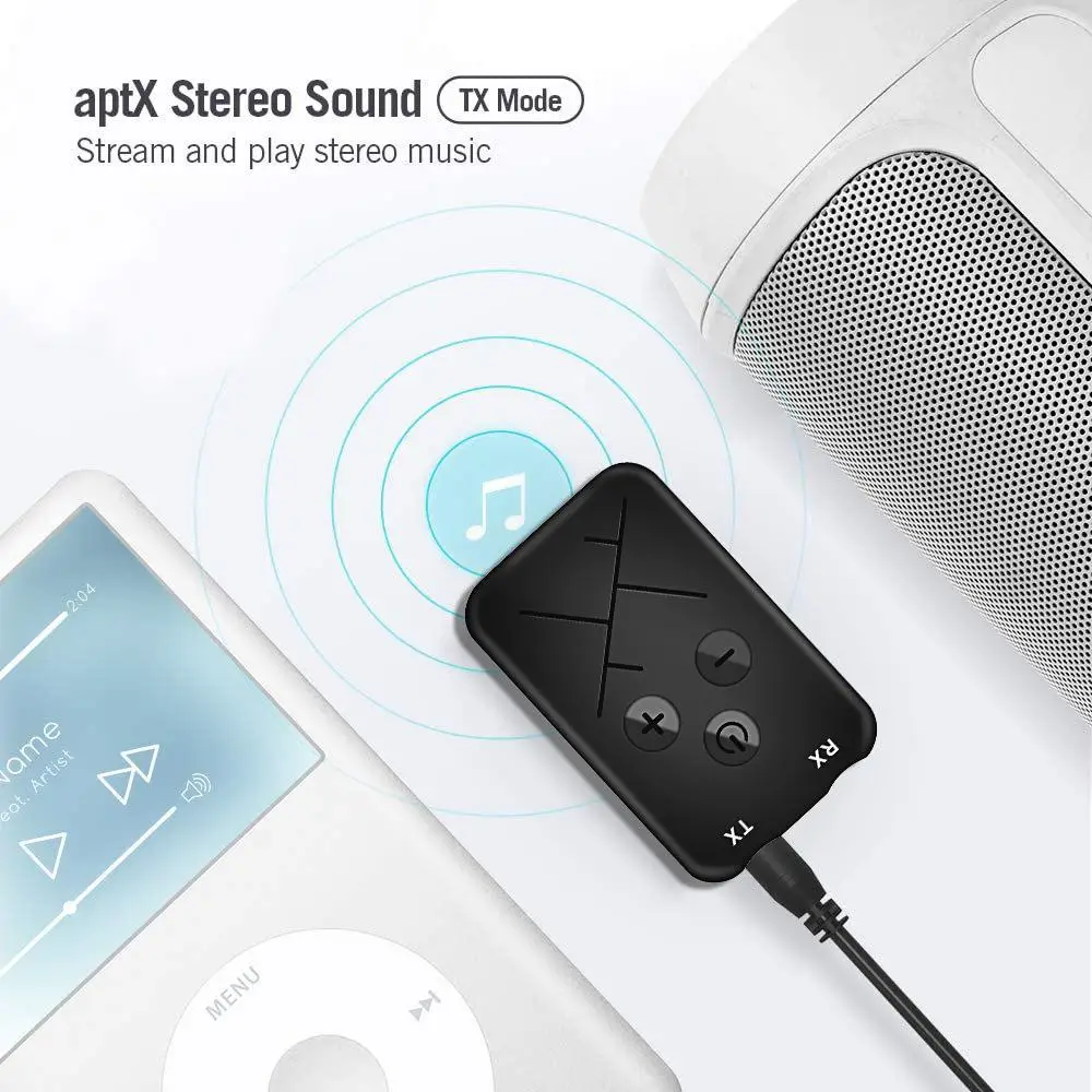 Bluetooth-compatible Receiver Transmitter 2-in-1 Stereo Wireless Auxiliary Audio Receiver 3.5mm Jack RCA Adapter Accessories