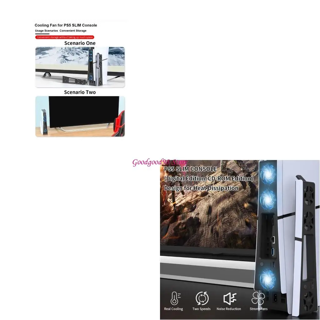 

Cooling System with 3 Fans for Slim Digital & Discs Edition USB3.0 Port