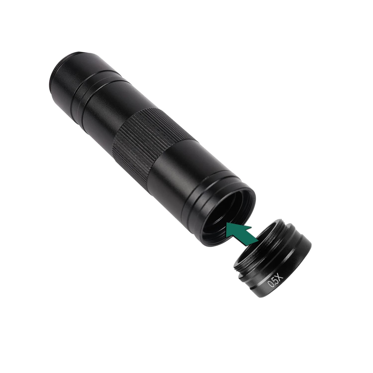 YIZHAN 0.5X Auxiliary Barlow Lens Suitable For YIZHAN-150x C-Mount Zoom Lens 25mm Thread Diameter Increase Focus Field Of View