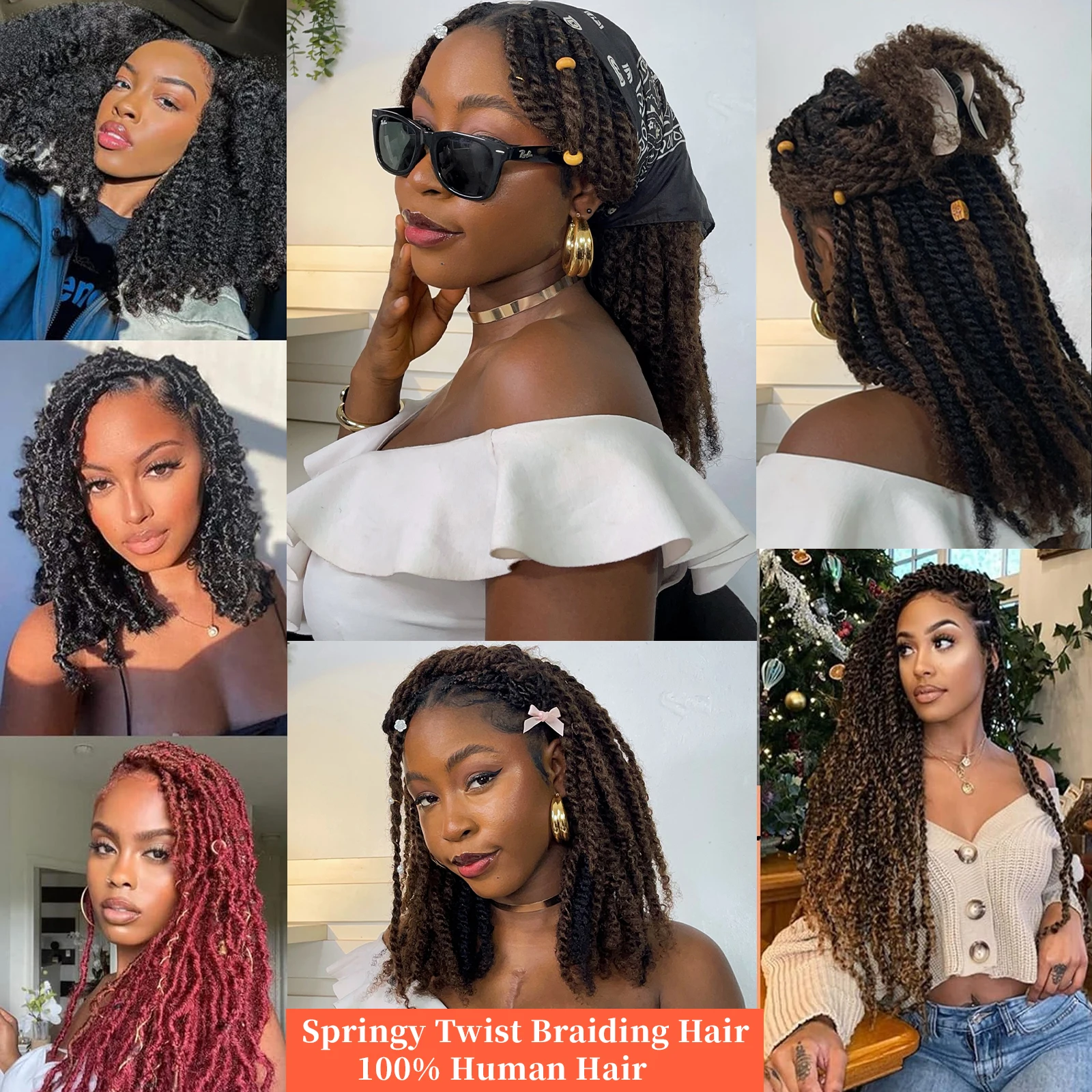 حزم شعر بشري أفرو غريب ناعمة عالية الجودة 4C نسيج نابض تويست سهل للضفائر الصغيرة وملحقات مايكرو لوكس