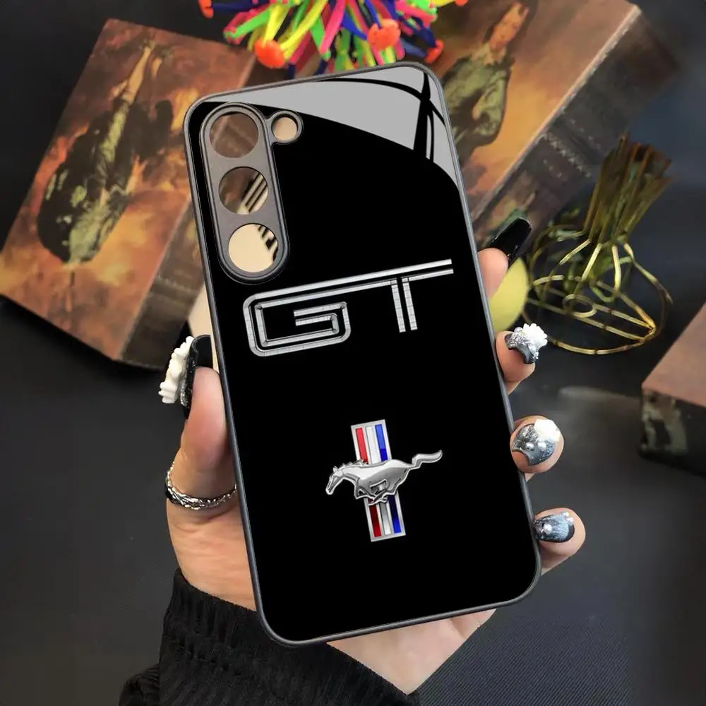 Cobra Mustang Mobile Cell Phone Case for Samsung Galaxy S24 S23 S22 S21 S20 A24 A34 A54 A53 Note20 M54 Fe Ultra Plus Glass