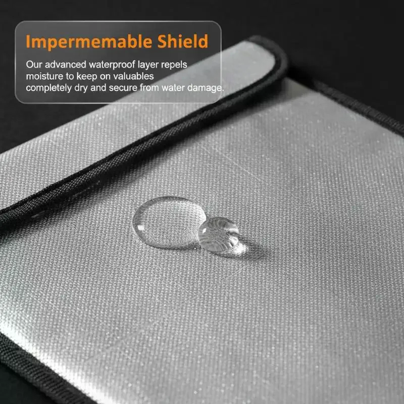 Heat-resistant Document Safe Bag, Waterproof & Fireproof Pouch Large Capacity Storage for Important Papers