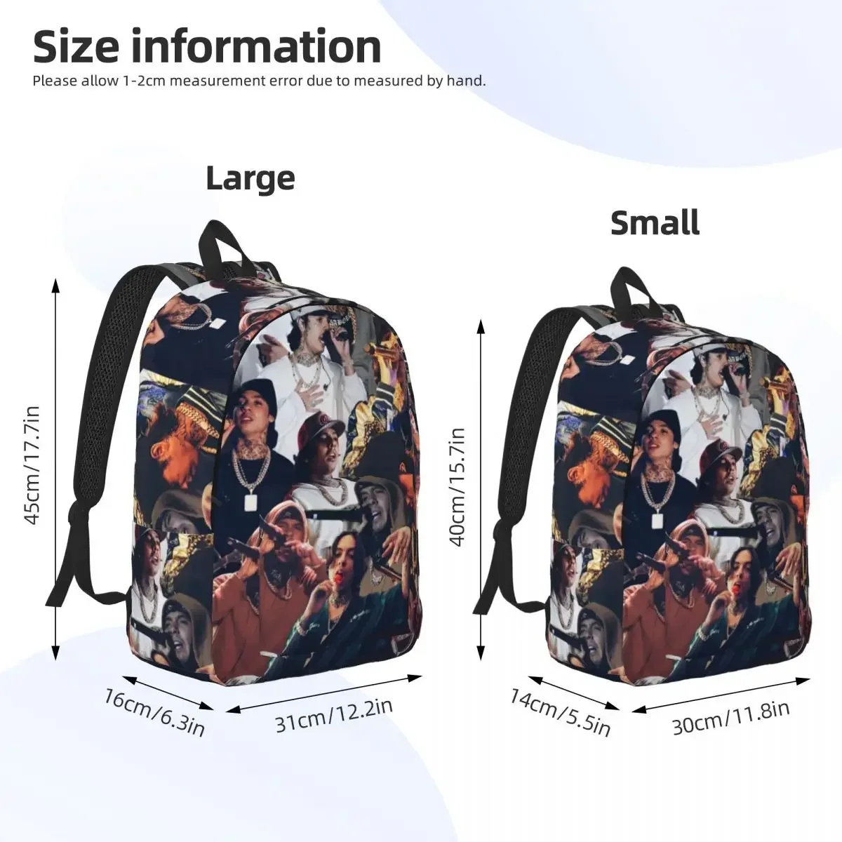 Natanael Cano Nata Montana Natakong Teenage Backpack Gift High School Work Daypack for Men Women College Canvas Bags