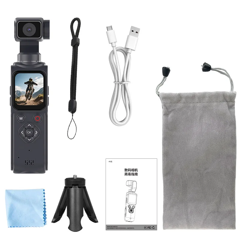 4K Ultra One-tap WiFi Pocket Gimbal Camera 330° Automatic Tracking Rotation Sports Camera Handheld Stabilizer with Smart Beauty