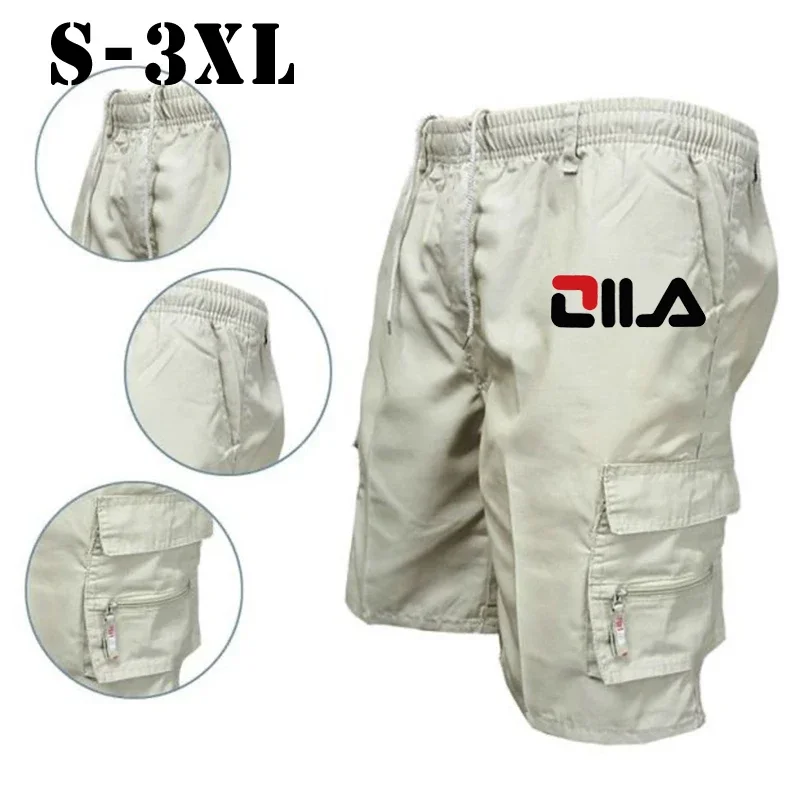 

2025 Summer Casual Pants Jogging pants Men's fashion loose print multi-pocket shorts High quality drawstring tracksuit pants