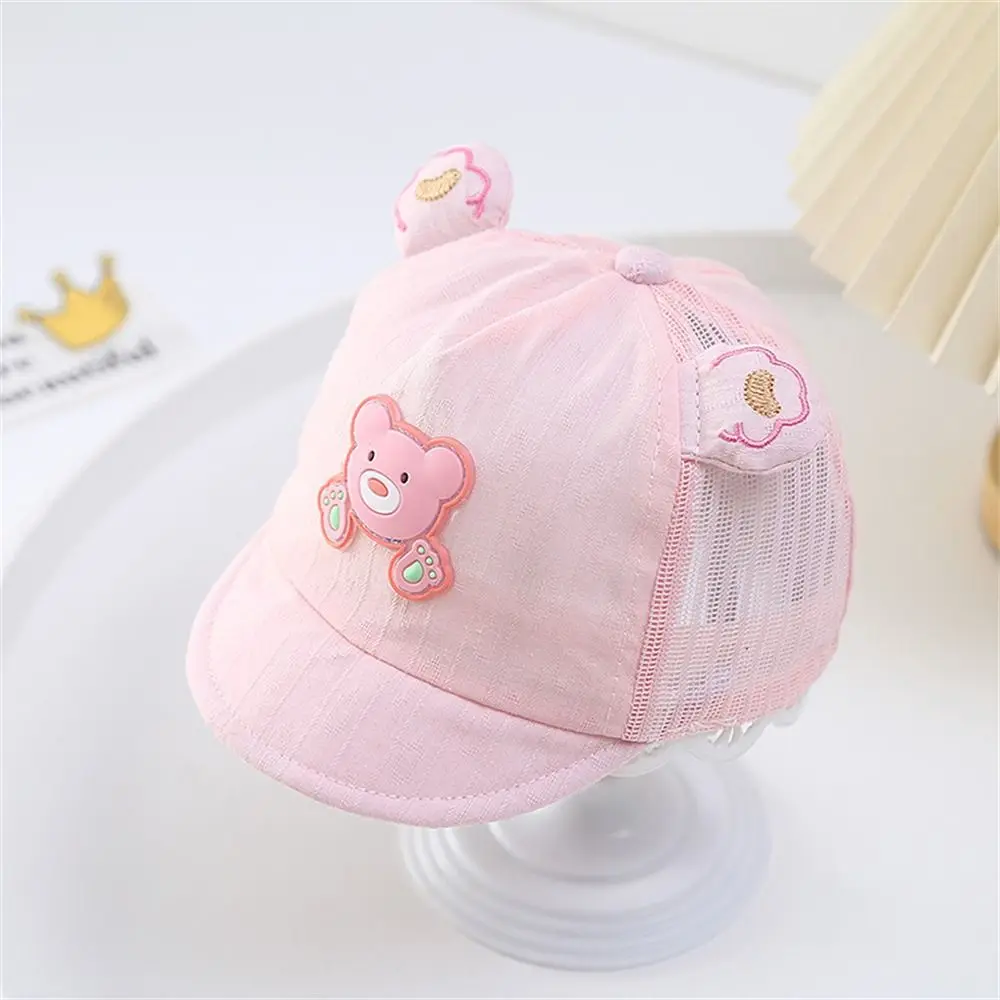 Soft Cotton Baby Baseball Cap Casual UV Protection Thin Breathable Baby Sun Cap Cute Cartoon Sunshade Baby Hat Outdoor