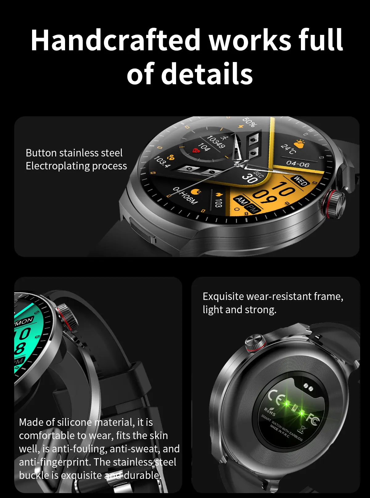 LIGE 2026 Neue TWS 2-in-1 Kopfhörer Smartwatch 1,85 Zoll Bluetooth-Anruf Herren Ohrhörer Smartwatch Herzfrequenz Gesundheitsmonitor Musik-Uhr – Detail 10