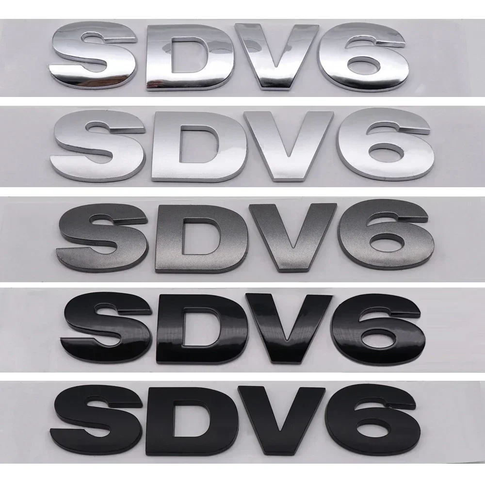 3D ABS Chrome Black Letters SDV6 SDV8 TDV6 TDV8 Logo Car Rear Trunk Emblem Badge Stickers for Range Rover Sport Accessories