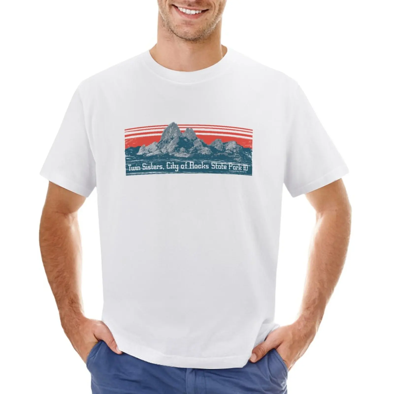 

Twin Sisters, City of Rocks State Park, Idaho T-Shirt shirts graphic tees customizeds tops customs workout shirts for men