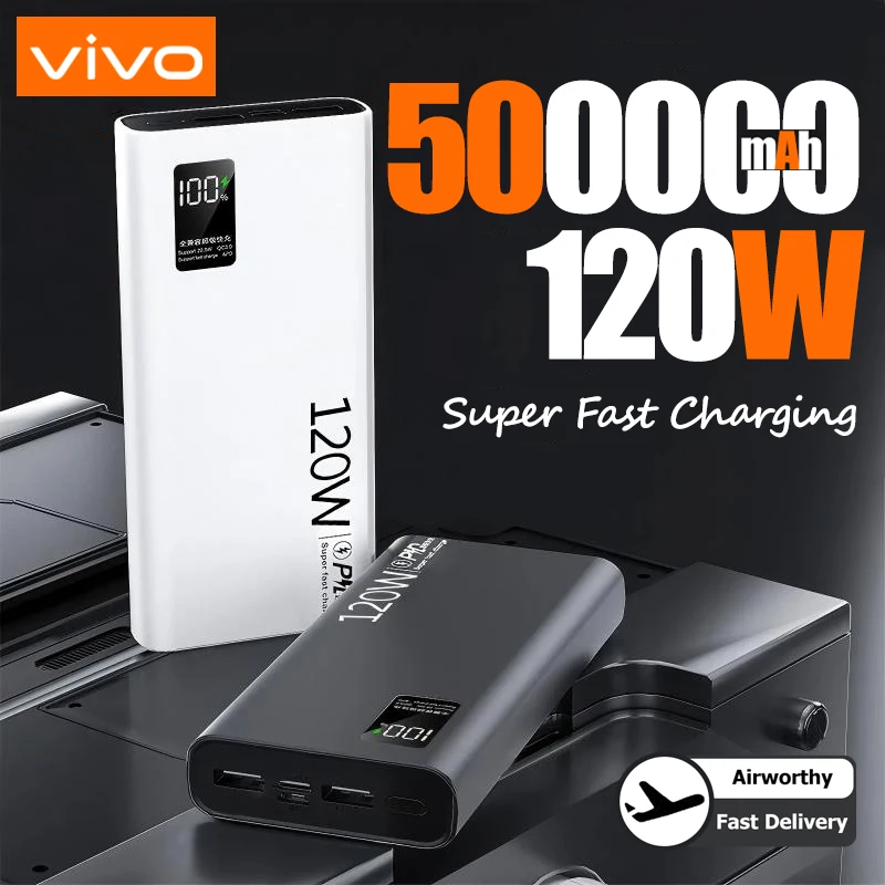 Xiaomi 120 Вт Power Bank 50000 мАч Высокая емкость Быстрая зарядка Powerbank Портативное зарядное устройство для iPhone Samsung Huawei Hot Xiaomi 120 Вт Power Bank 50000 мАч Высокая емкость Быстрая зарядка Powerbank Портативное зарядное устройство для iPhone Samsung Huawei Hot