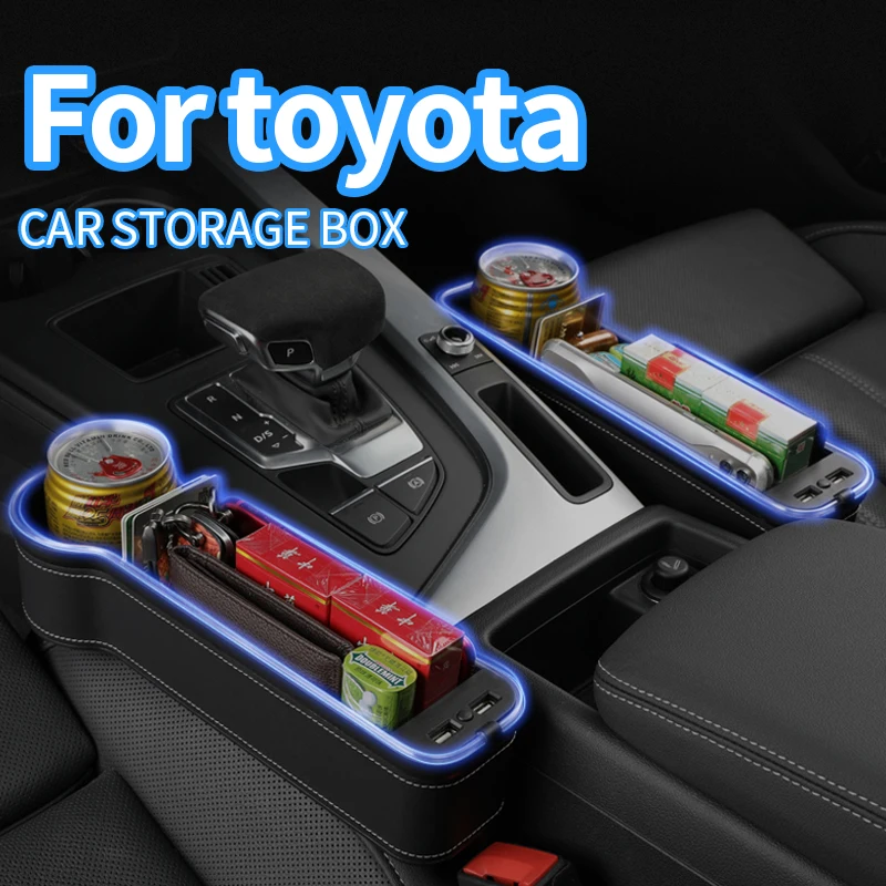 

For Toyota Camry Highlander Willanda Rayling C-HR Fenlander Universal stitched multifunctional storage box interior accessories