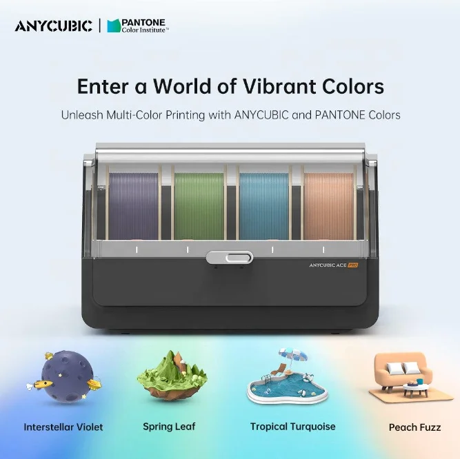 Anycubic Wholesale KOBRA 3 COMBO Multicolor High Speed Max 600mm/s Large Print Size 250*250*260mm Desktop FDM 3D Printer