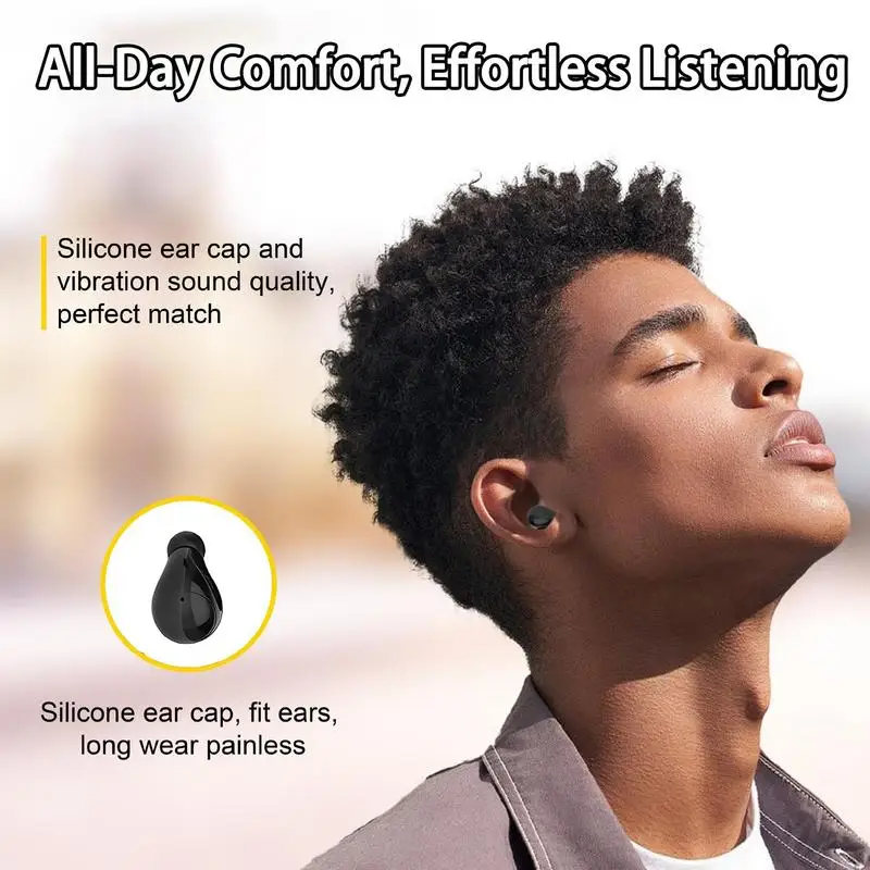 سماعات أذن لاسلكية للنوم تعمل على إلغاء الضوضاء، سماعات رأس لاسلكية خفيفة للغاية، تحكم ذكي باللمس، غير مرئية ومريحة