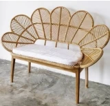 Outdoor Natural Bamboo Rattan Flower Lounge Furniture Popular Rattan Wicker Flower Chair Wedding Event Flower Rattan Chair
