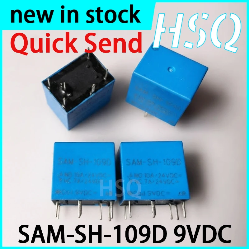 2PCS New SAM-SH-109D 9VDC Automotive Relay 6-pin 10A