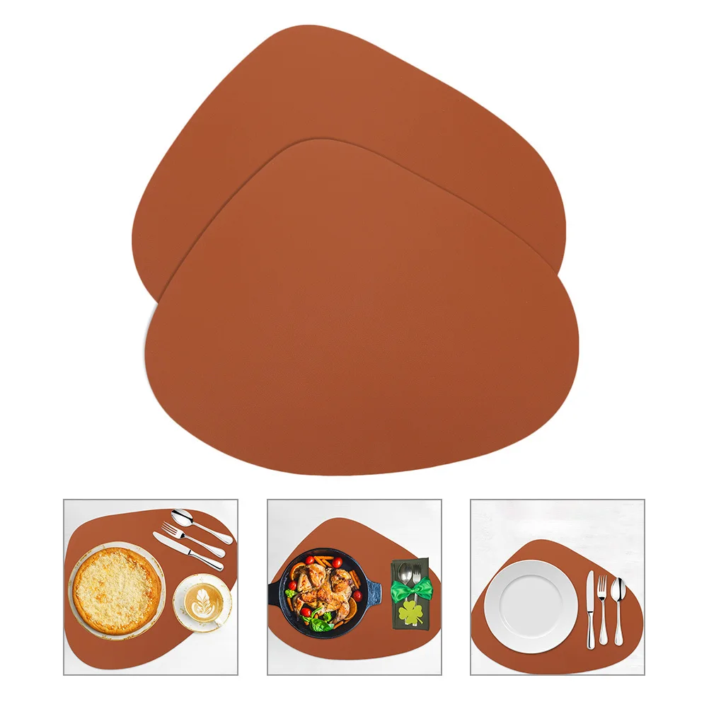 

2Pcs Placemats Heat Resistant Non Slip Dining Table Mats Protective Decorative Kitchen Coasters Modern Table Placemats