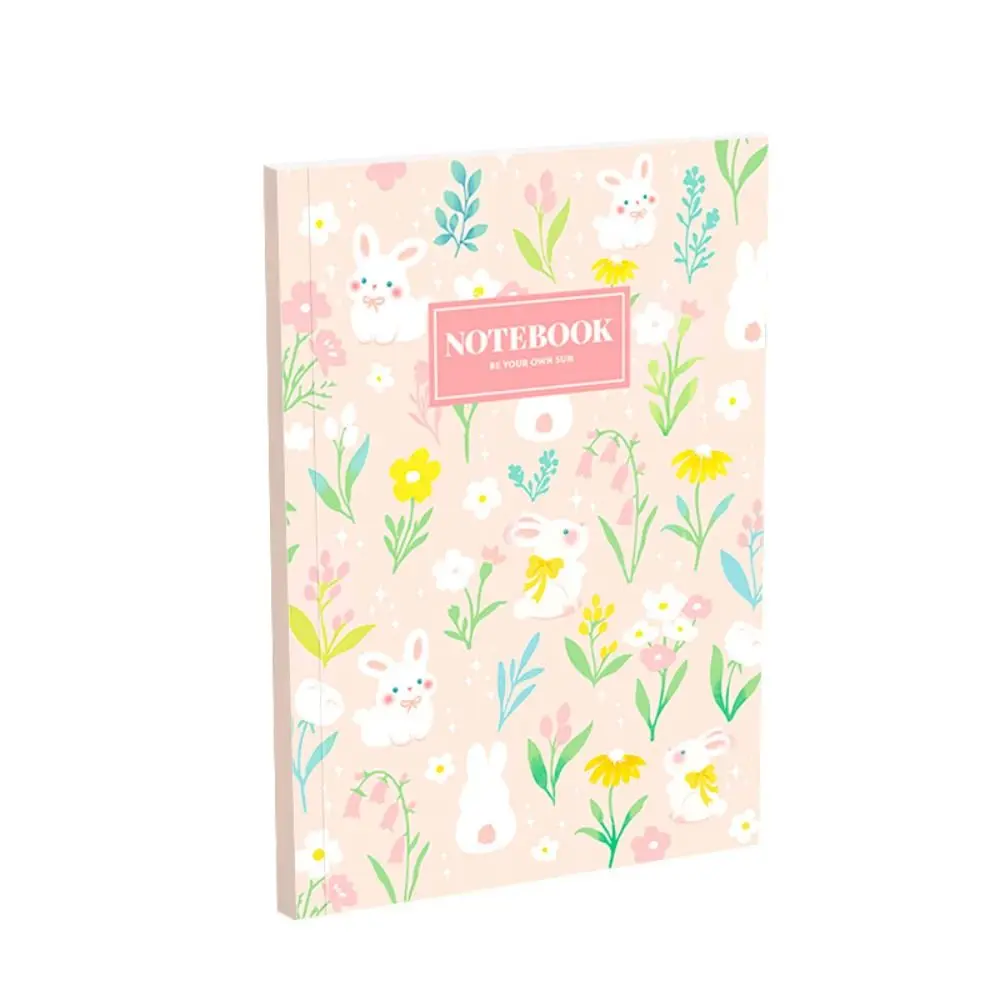 2pcs Cute B5 Diary Notebook Ins Style Horizontal Line Meeting Minutes Book Animal Flower School Supplies Office