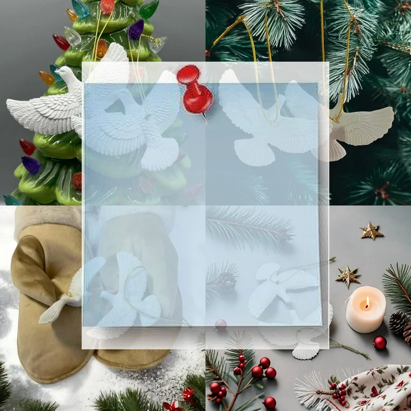 1pc Friendship Doves Resin Christmas Ornament Doves Christmas Tree For Home Ornament Best Gift For Friend