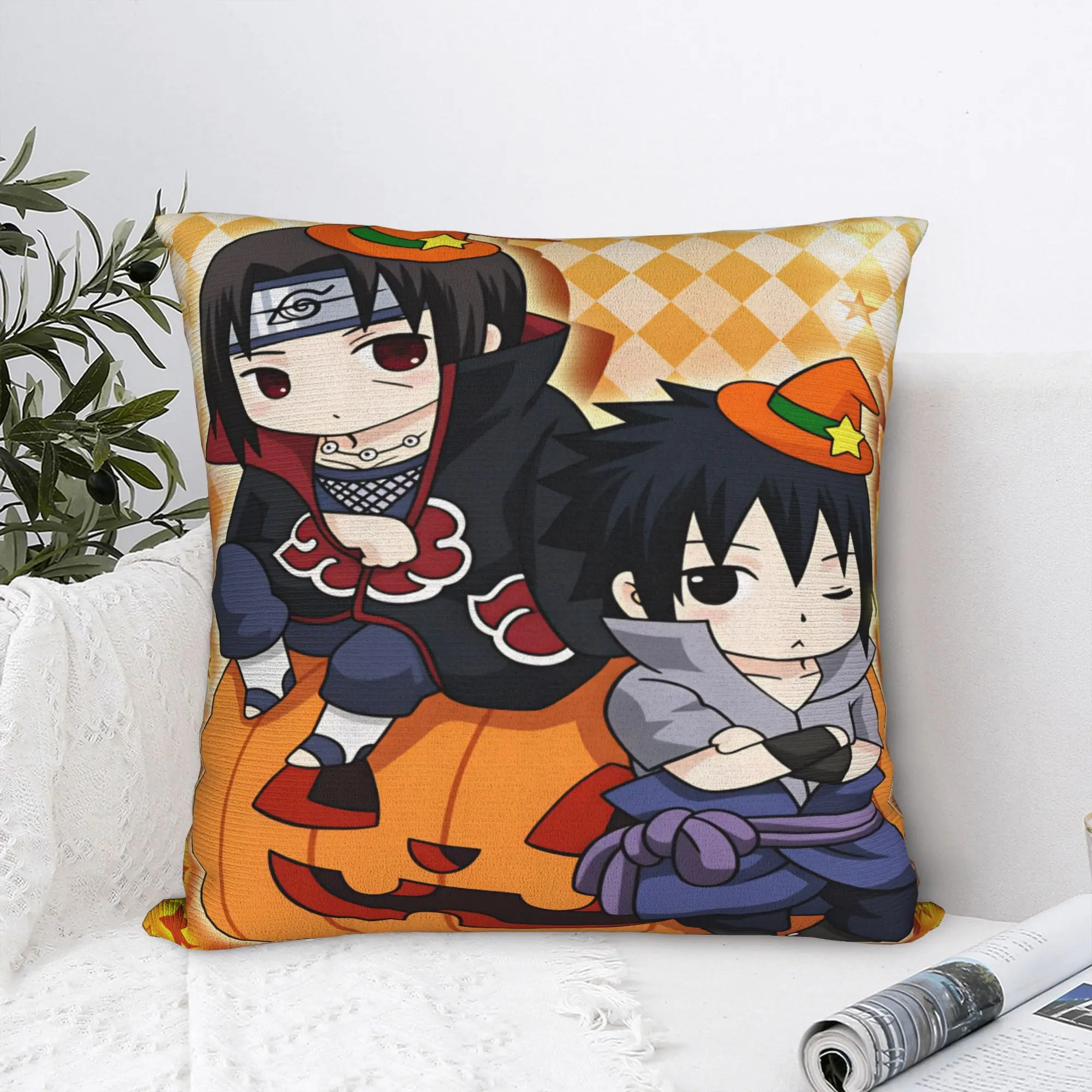 Halloween Uzumaki Pillow Cover Uchiha Itachi Cute Funny Pillow Case For Chair Sofa Home Decor Comfy Pillowcases Birthday Present