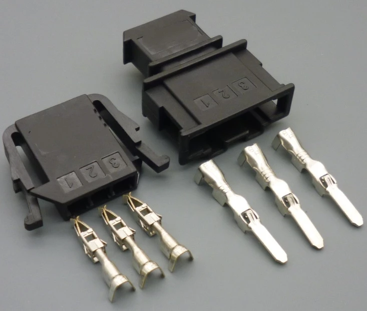 shhworldsea 5/30/100set 3 Pin 3.5mm 191972713  191 972 703 Auto oxygen sensor plug connector,Car electrical plug for VW,Audi etc