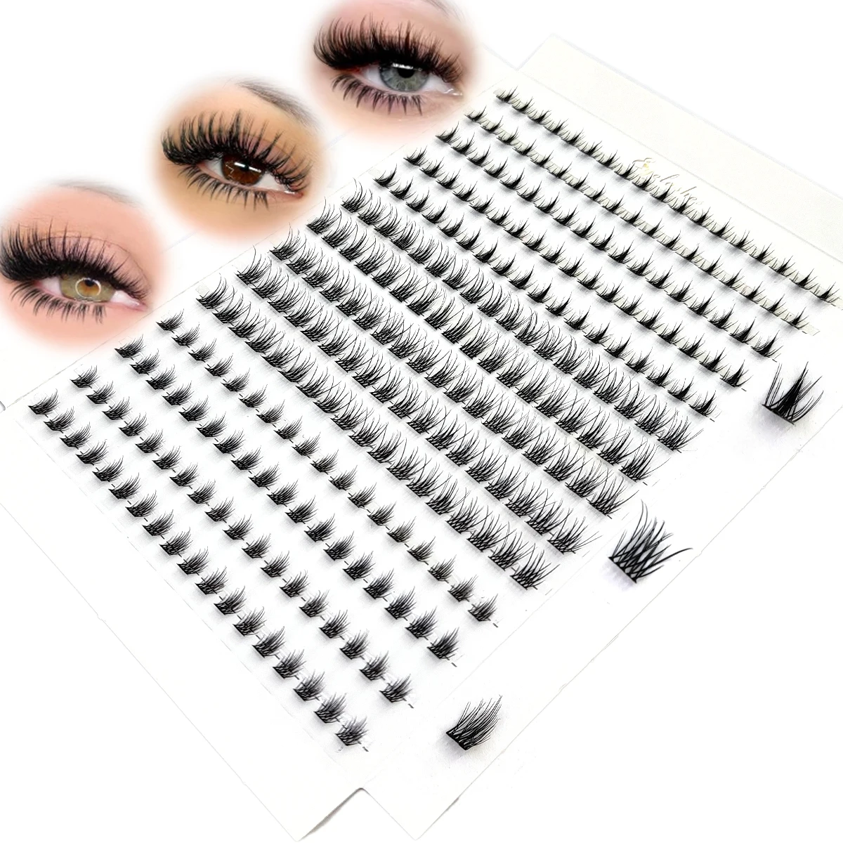 Neue 14-reihige schwarze untere Wimpern, Cartoon-Wimpern, natürliche untere Wimpern, weiche Bündel-Wimpern, heiße Cartoon-Wimpern