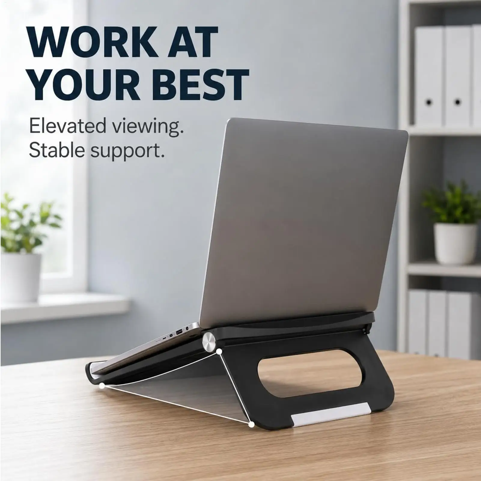 Tablet Stand Portable Anti-Slip Adjustable Notebook Riser Computer Tablet Stand for Desktop Office Travel Game Work Dorm Home