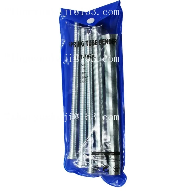 5pcs Tube Bending Spring Set, Pipe Bender Tool for Copper Aluminum Air Conditioning Tube, 1/4