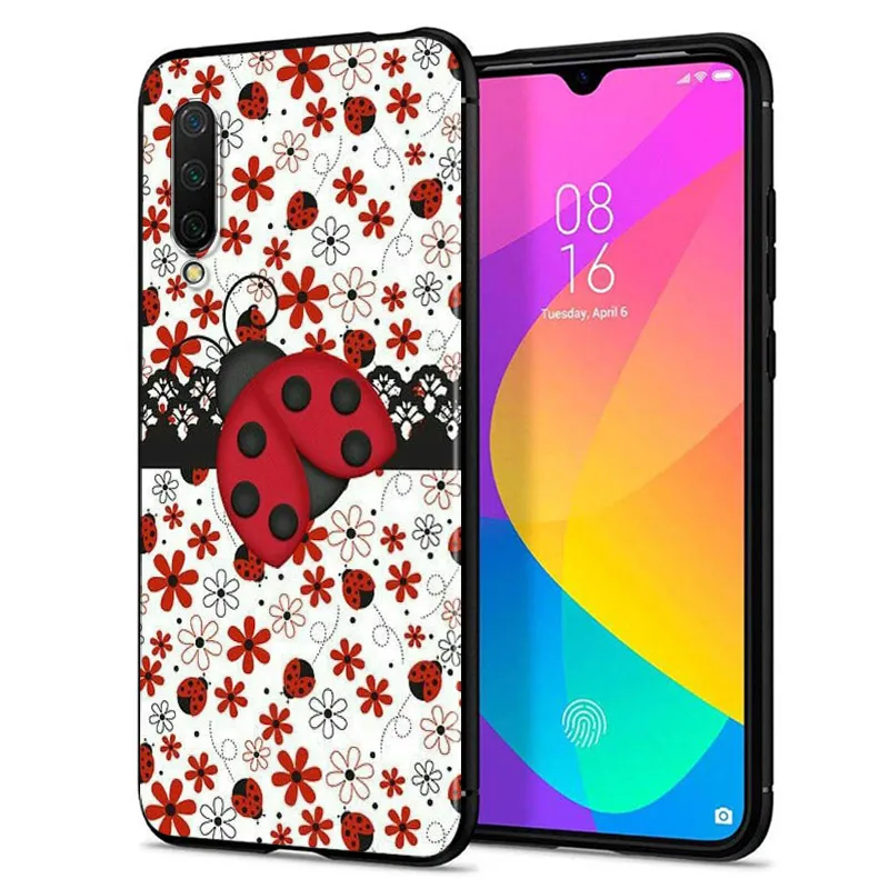 Seven-Star Ladybug Silicone Cover For Xiaomi Mi 12 11i 11T 11 10i 10T 10 9 9T SE Lite Pro Ultra HyperCharge Phone Case