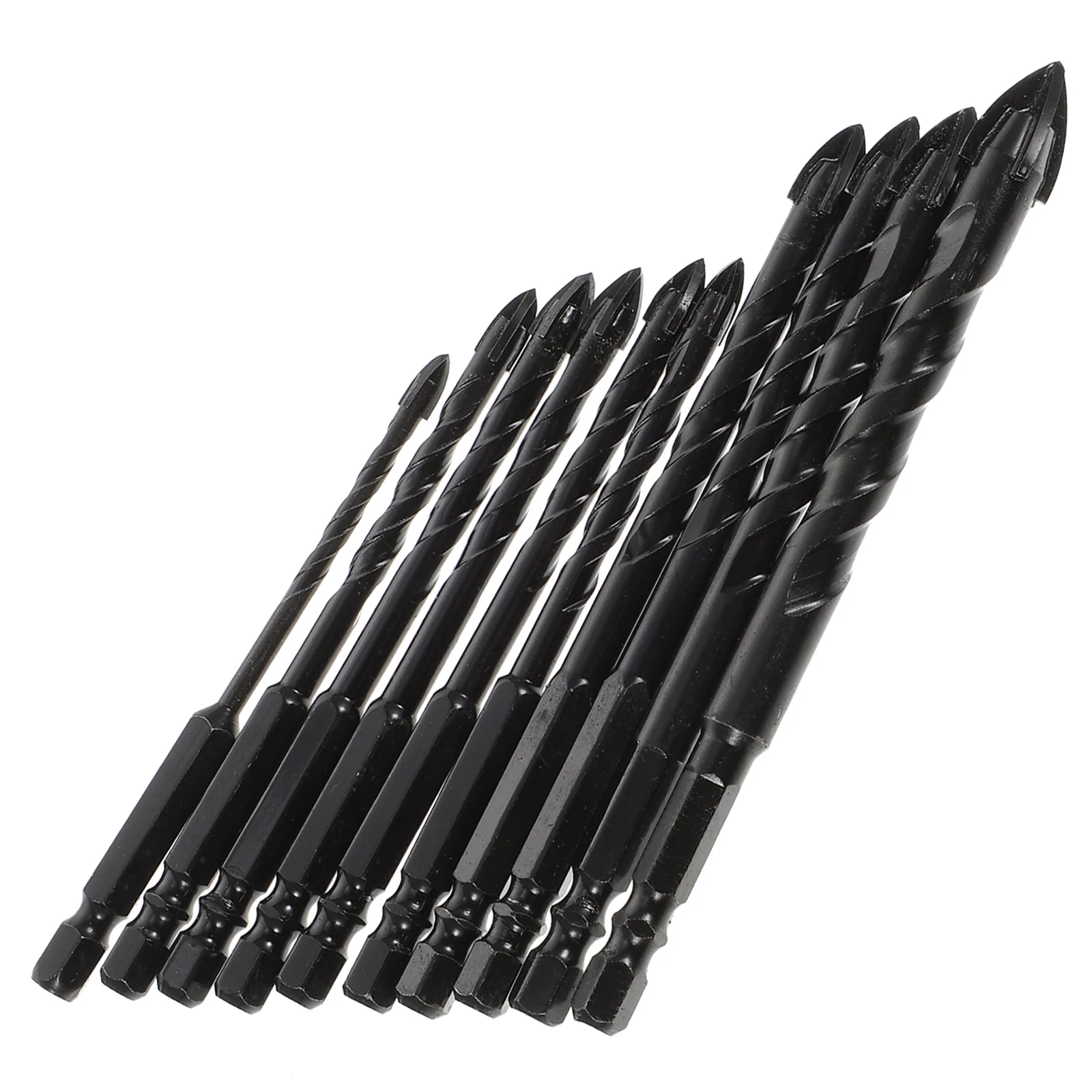 

10Pcs Porcelain Tile Drill Bits Heavy Duty Masonry Bits for Ceramic Concrete Brick High Speed Wear Resistant Accurate Non-Slip