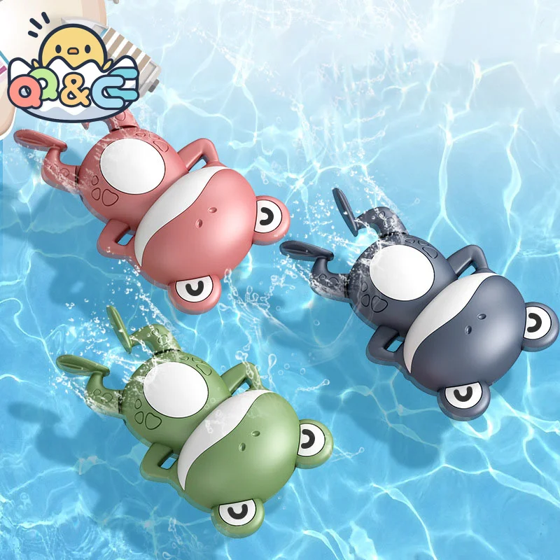 Baby Bathing Toy Kids Cute Wind-up Clockwork Animals Frog Water Spray Sprinkler Bathroom Sprinkling Shower Swimming Water Toys