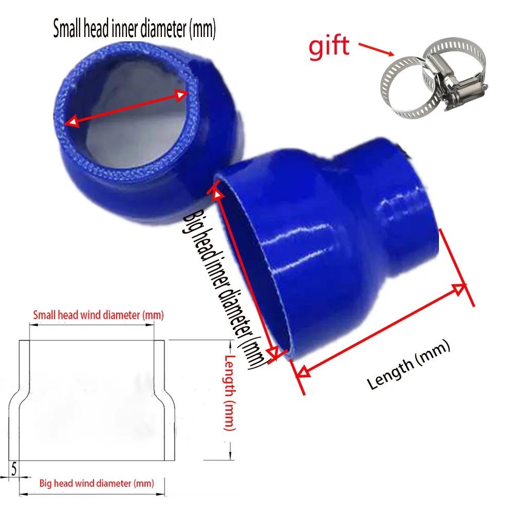 The turbocharger intercooler is connected to a blue variable diameter hose and a corrosion-resistant variable diameter pipe