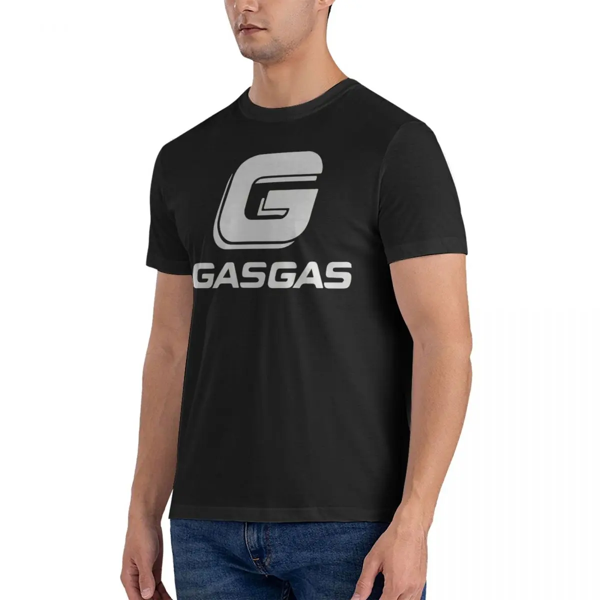 Men Popular Motorcycle T Shirt Gasgas 100% Cotton Tops Novelty Short Sleeve O Neck Tee Shirt Gift Idea T-Shirt