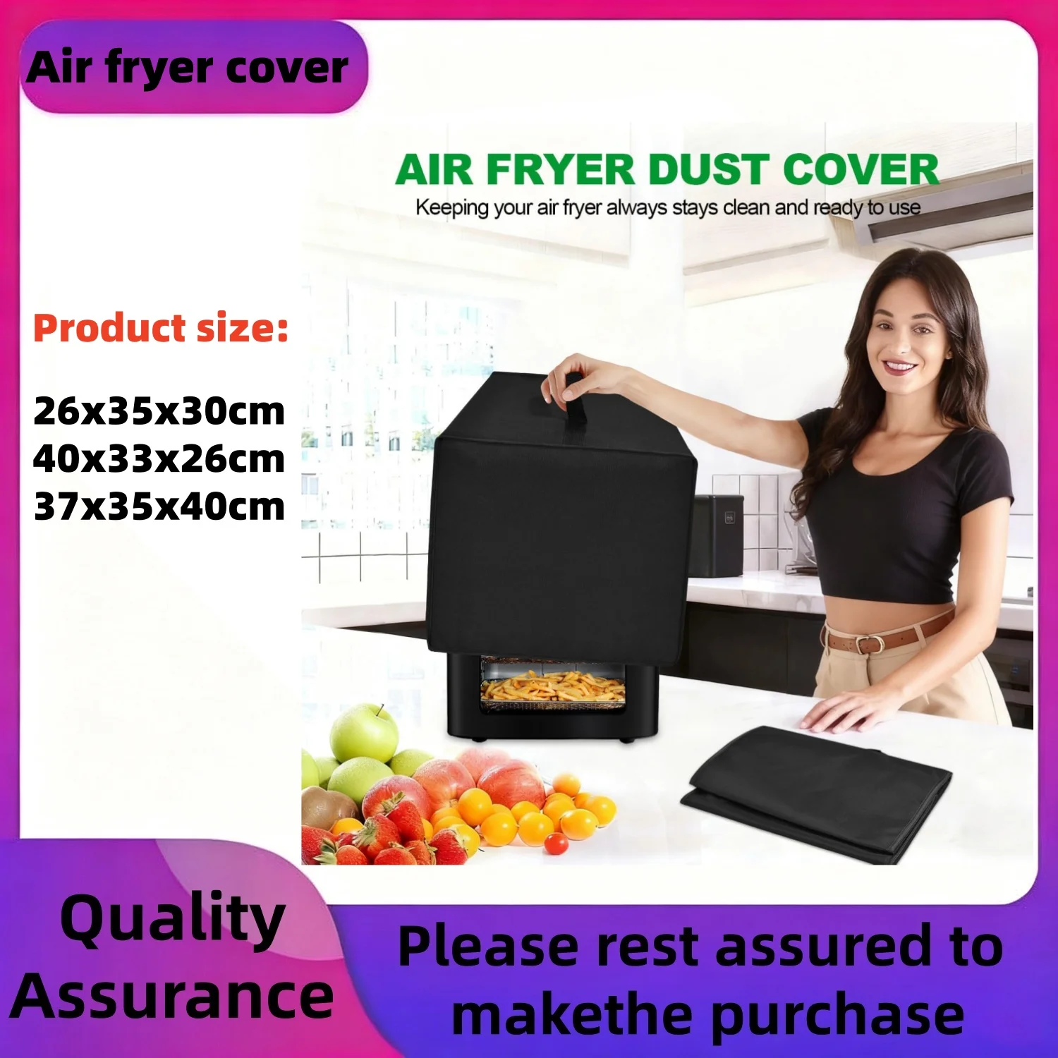 Capa Protetora para Air Fryer, Resistente à Água e à Poeira, Capa Protetora para Air Fryer 14 Qt Tudo-em-Um