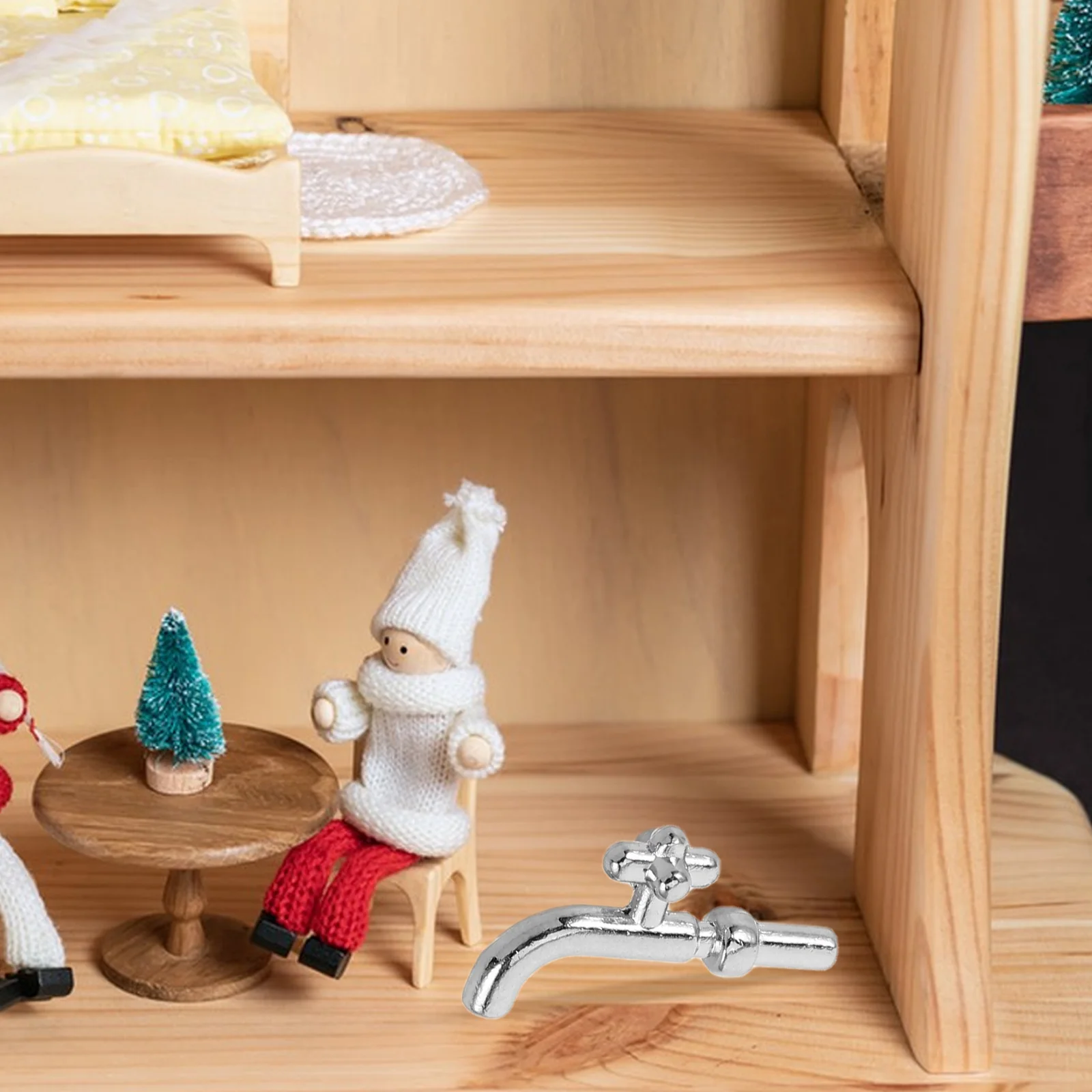 

10 Pcs House Faucet Dollhouse Bathroom Furniture Home Desktop Ornament Child