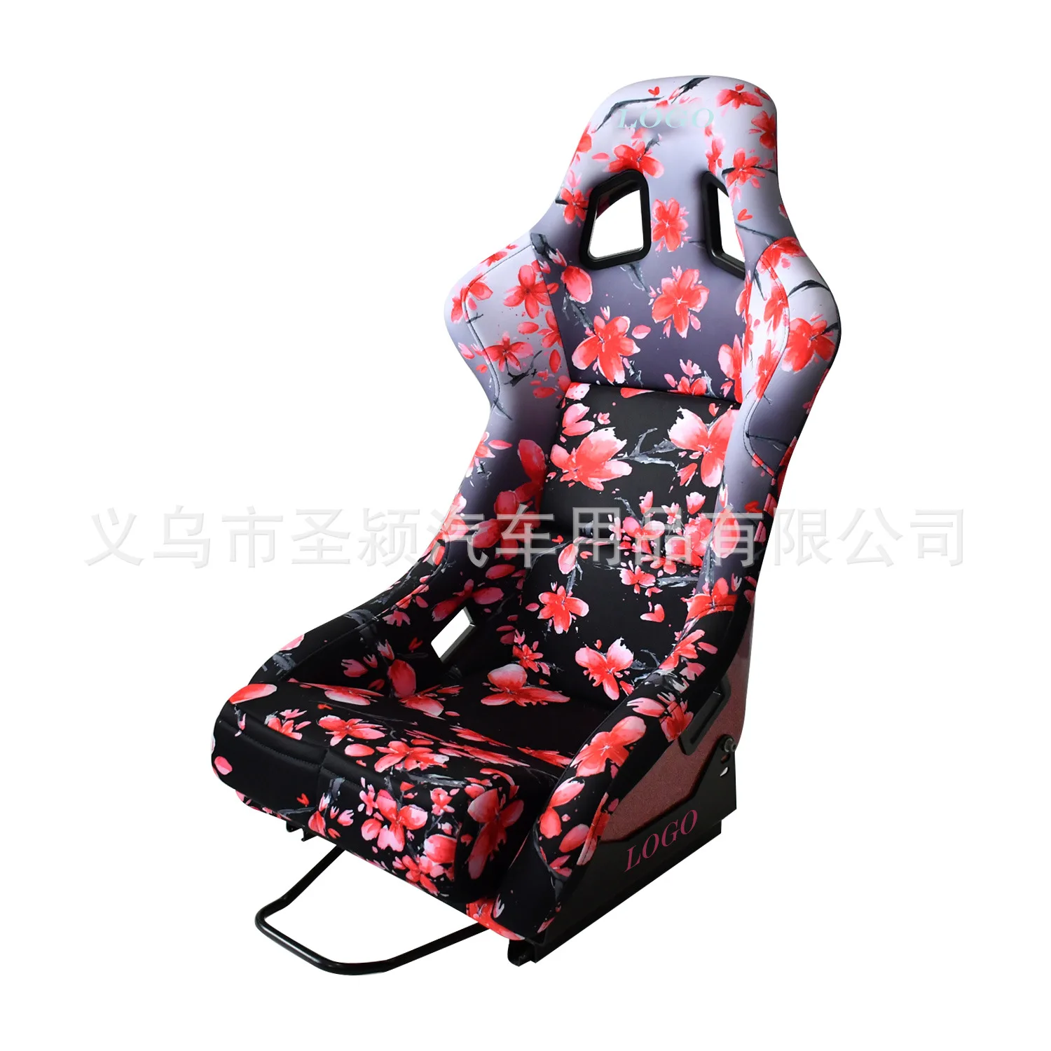 LMM custom modified seat integrated suede cherry blossom flash red fiberglass sports universal