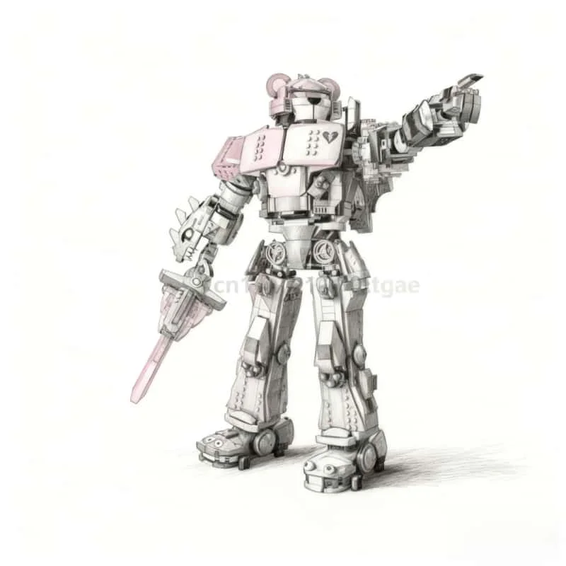 

2025 2503 шт. Mecha Team Leader строительные блоки украшения сборка развивающие игрушки детские подарки на Рождество и день рождения