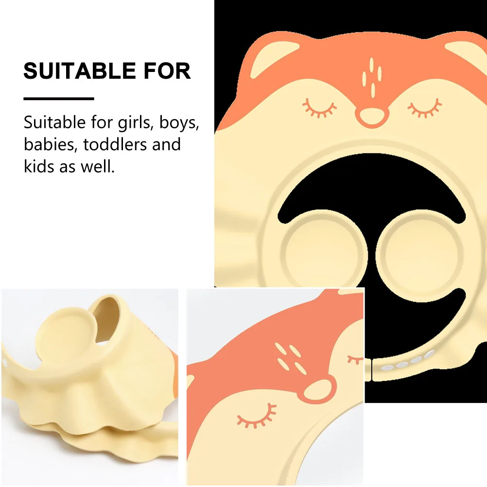 

2pcs Kids Bathing Capseva Soft Waterproof Shampoo Hat Baby Ear Eye Protector Durable Bath Visor For Haircut Shower