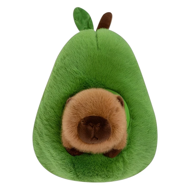 

Avocado Capybara Plush Toy Realistic Capybara Stuffed Animal Soft Stuffed Capybara Avocado Food Plushie Pillow Doll