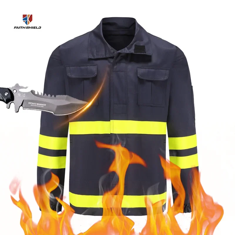 Uniforme de faixa refletora personalizada para homens e mulheres, Proteção contra corte, Proteção contra corte, Soldagem, Proteção contra calor, Vestuário de loja e trabalho